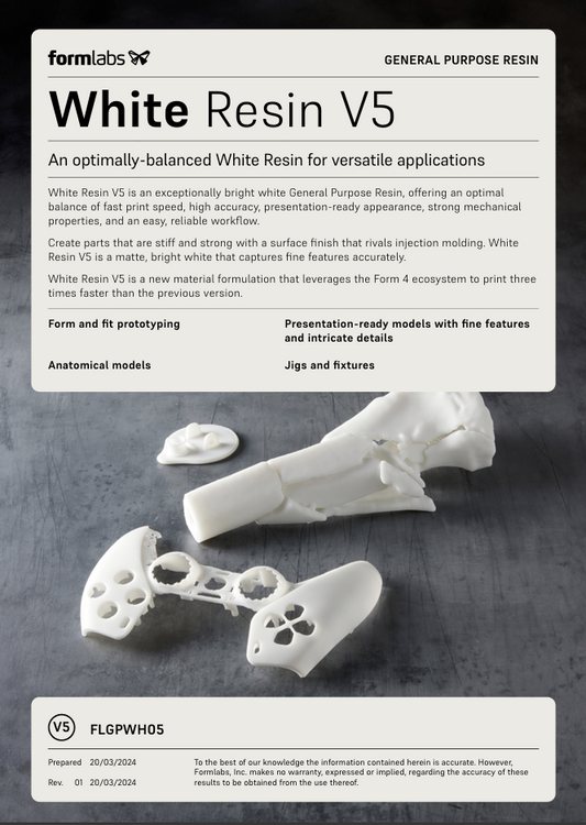 Formlabs Form4/4B White Resin V5 1 litre