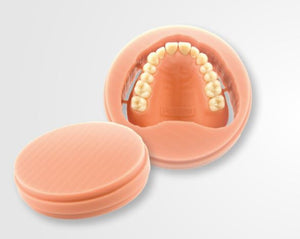 Polident pink pmma denture Base milling disc (98.5mm x 30mm)