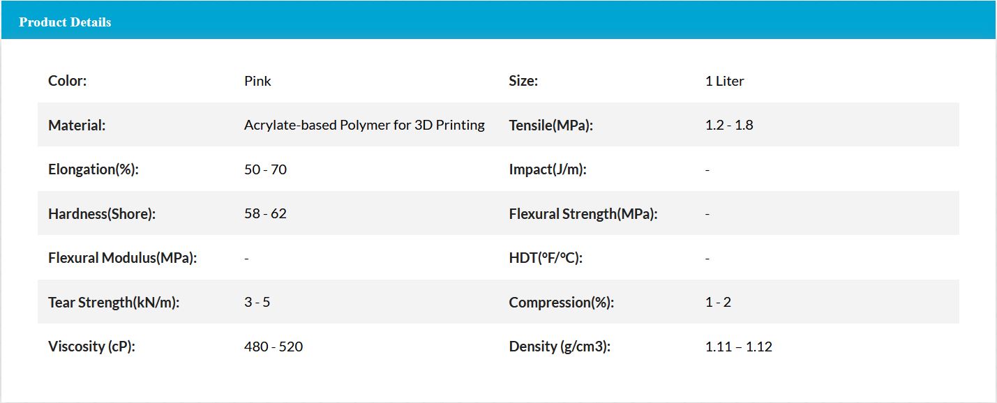 ApplyLabWork MSLA spring Pink flexible resin for LCD printers