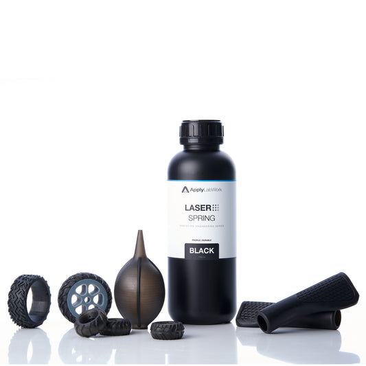ApplyLabWork Laser spring black flexible resin for all Formlabs printers 1Litre