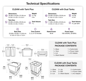 Ackuretta Cleani 3d printing cleaning unit with dual tanks