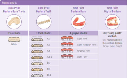 Dima Denture Base Resin for Asiga printers