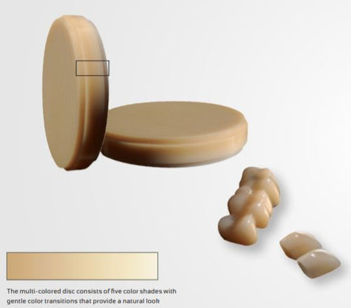 Polident Pmma Multilayer 98.5mm milling Disc