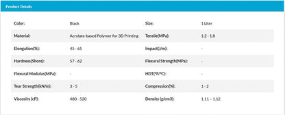 ApplyLabWork MSLA spring Black flexible resin for LCD printers
